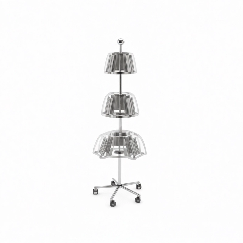 Мобильная стойка для периодики 9 карманов, высота 1700 мм