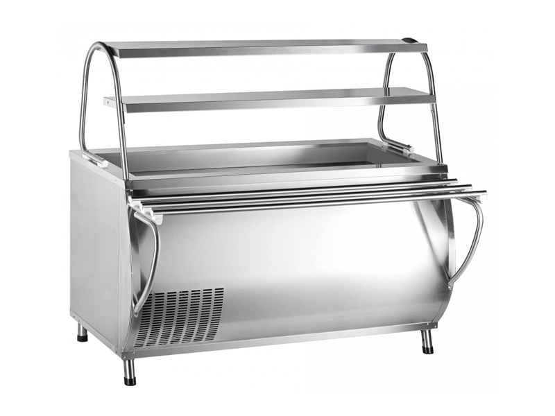 Прилавок холодильный открытый Патша, нейтр.шкаф, 2 полки, L1500 мм