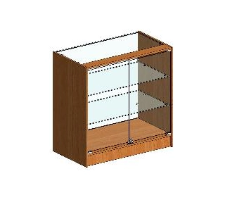 Витрина «Классик-6» с замками, остеклённая