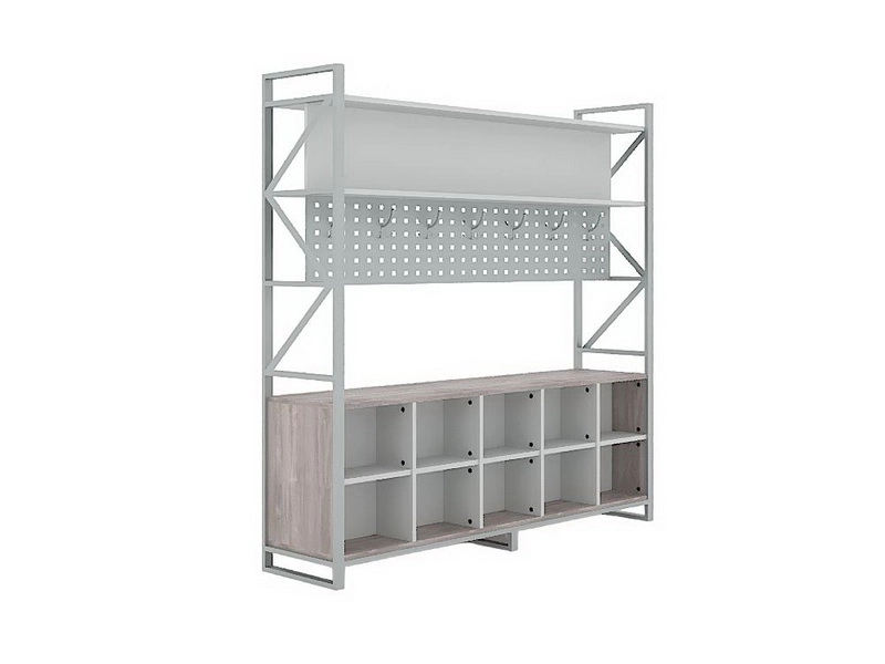 Двусторонняя вешалка с обувной тумбой ДОБ-01