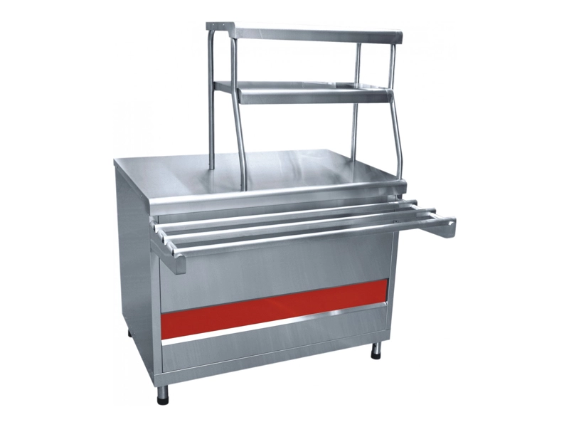 Нейтральный прилавок Аста для горячих напитков, 2 полки L1500