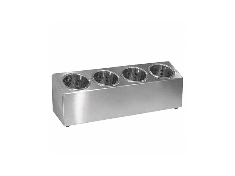 Емкость для столовых приборов 4 отделения, нерж. 0.8 мм