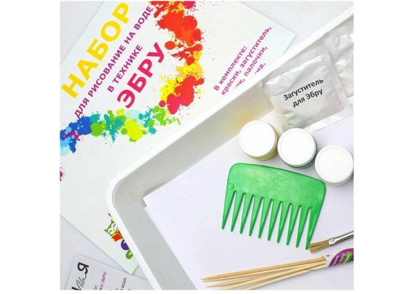 Набор "Эбру Fresh" для уроков — формат A4