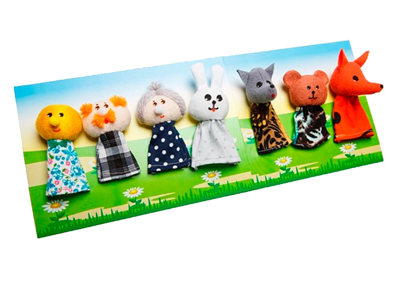 Колобок — пальчиковый театр, 7 персонажей