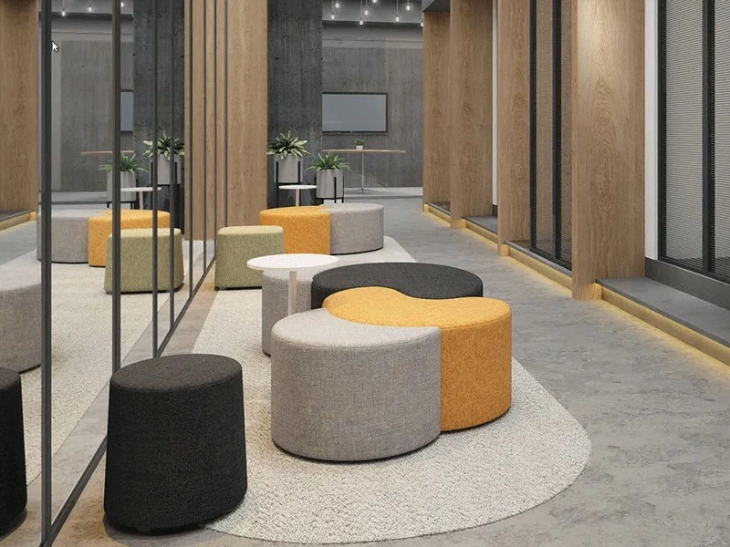 Компактный пуф «Поинт» L27‑1P, размеры 490×450×460 мм