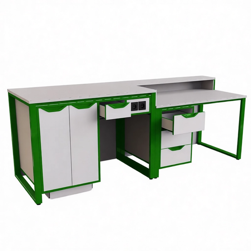 Стол демонстрационный для кабинета химии/биологии с розетками без сантехники, ЛДСП 16мм