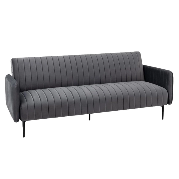 Диван прямой Дрезден велюр серый