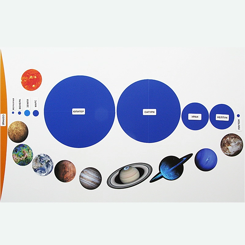 Набор магнитных карточек "Парад планет Солнечной системы"