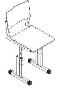 Регулируемый школьный стул для ростовой группы 5–7