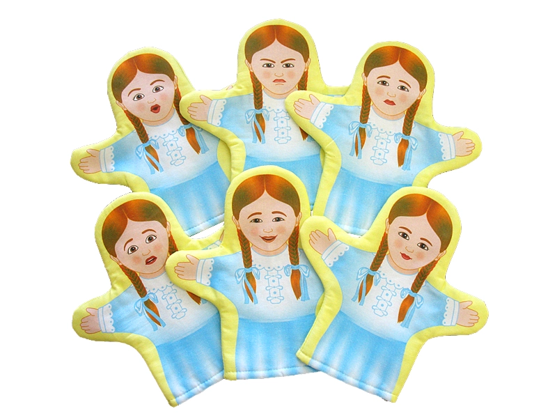 Набор рукавичек-перчаток "Эмоции. Девочки" для кабинета