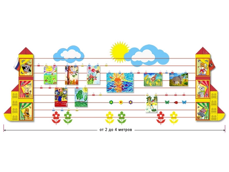 Арт-галерея для обучения детей Окно в сказку, 120х300 см