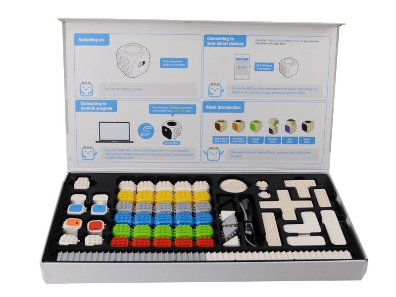 Cubroid Coding Block — обучающий набор для 4 языков