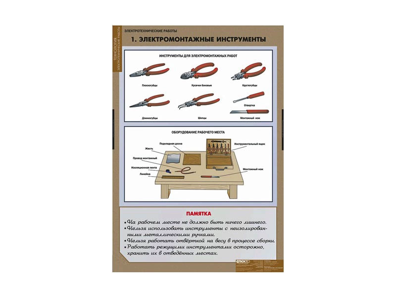 Обучающие плакаты «Электротехнические работы» — 14 листов