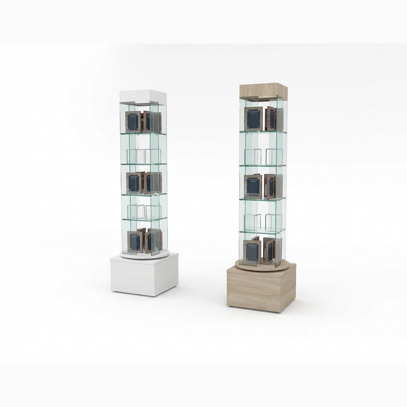 Мобильная витрина 5 уровней, хромированный пруток