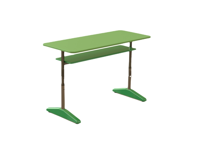 Двухместная школьная парта с полкой и регулировкой высоты