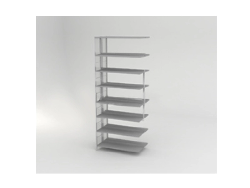 Двусторонний стеллаж НЕО на металлическом каркасе 7 полок