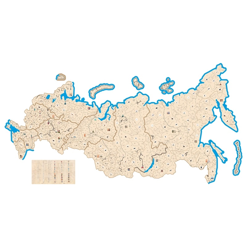 Карта России большая для начальной школы
