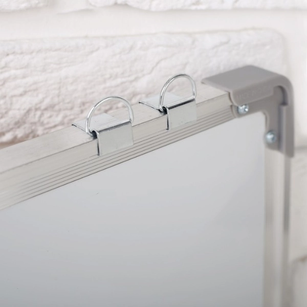 Двусторонняя маркерная доска 90х60 см — магнитная с полкой