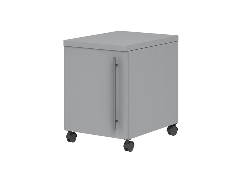 Подкатная тумба на колесах с дверью, сталь 670×400×500 мм