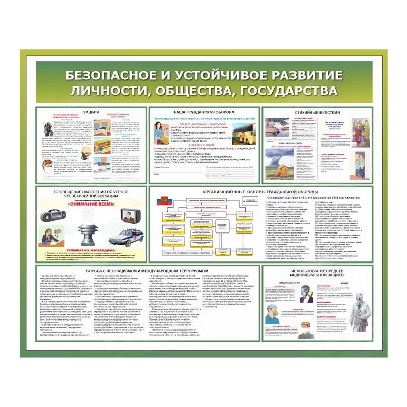 Информационный стенд "Устойчивое развитие" 120×100 см