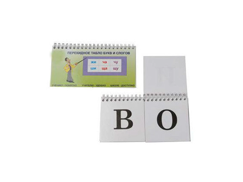 Ламинированное перекидное табло: буквы и слоги