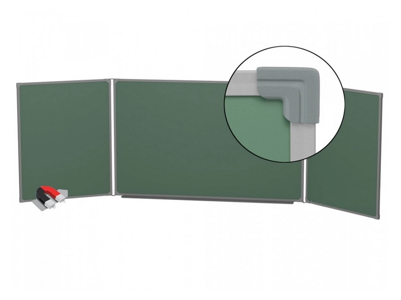 Меловая магнитная доска 100х200 в алюминиевом профиле