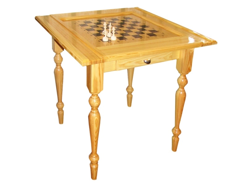 Шахматный стол гроссмейстерский ЛЮКС с фигурами (без ящичков)