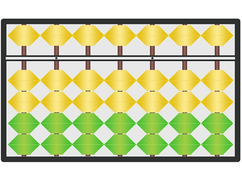 Абакус-коврик жёлто-зелёный для класса