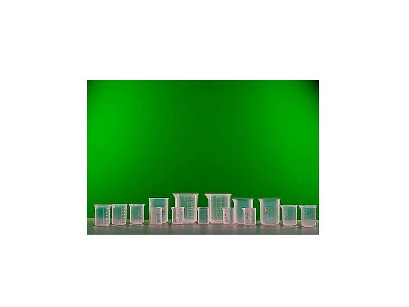 Набор лабораторных стаканов из пластика, 15 предметов