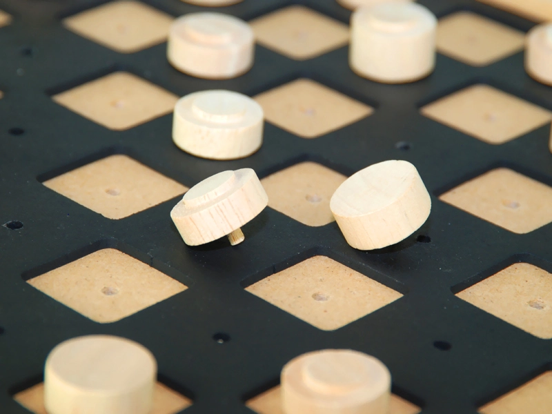 Настольная игра Шашки тактильные Deluxe для слабовидящих и незрячих детей