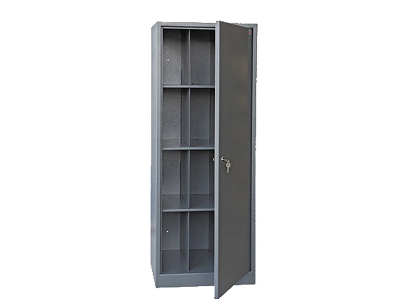 Шкаф для противогазов 12 отделений, серый