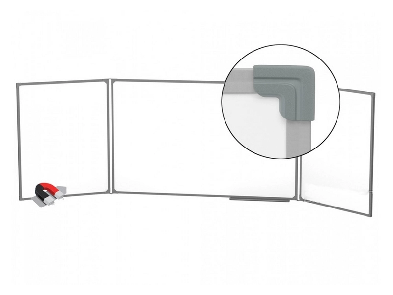 Трехсекционная магнитно-маркерная доска 100х500
