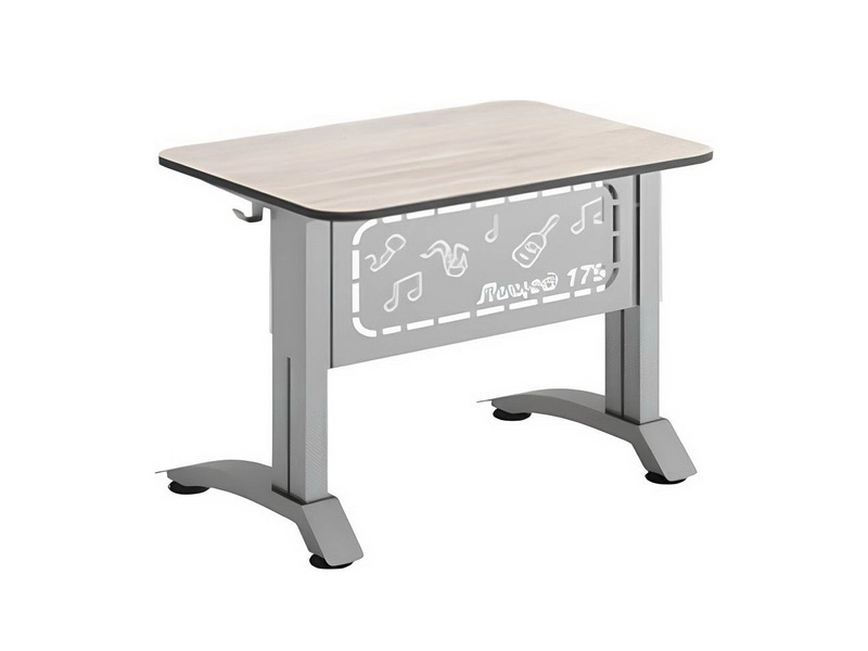 Двухместный ученический стол с наклонной столешницей и экраном