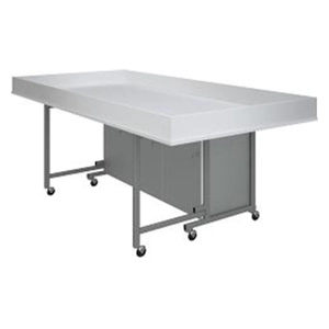 Рабочий стол для учебной робототехники на колесной тумбе