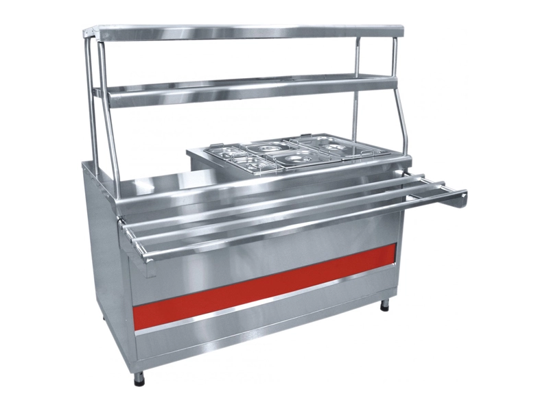 Аста мармит паровой 1500 мм — 1 конфорка и 2 полки