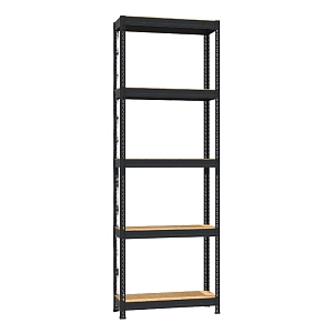 Металлический стеллаж для манекенов с полками ЛДСП 1.8 м