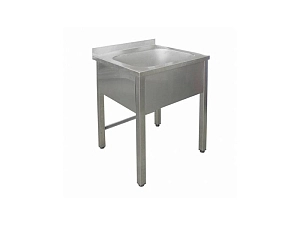 ПРОФИ ванна моечная односекционная с бортом 600х700х890 мм