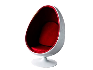 Кресло‑яйцо с велюровой обивкой 142х97х88 мм