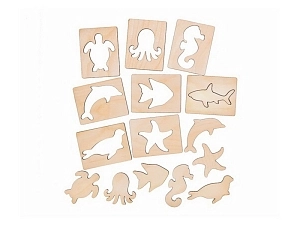 Набор трафаретов «Морские обитатели», 10×7,5 см