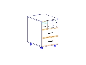 Тумба для формуляров 466×500×719 мм, 3+2 ящика