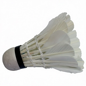 Волан белый перьевой — для любительской игры