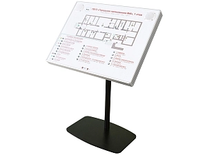 Тактильно-звуковая мнемосхема  в комплекте с наклонной стойкой вариант 1