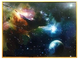 Звездное панно фибероптическое настенное 1200×900 мм