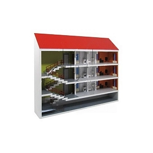 Модель многоквартирного дома — разрез с инженерными узлами