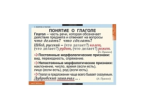 Плакаты по русскому: Глаголы, комплект 6 листов