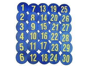 Резиновые диски с числовой маркировкой 30 шт.