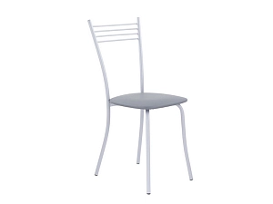 Стул Бистро серый, хромированный каркас