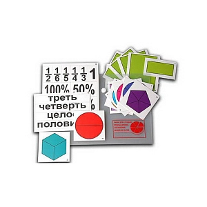 Набор для изучения простых дробей. Составление целого из частей (раздаточный)