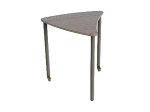 Стол модульный треугольный, нерегулируемый с колесами стопорами