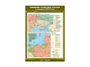 Карта учебная — Внешняя политика России середины XVIII века